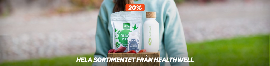 20% rabatt p hela sortimentet frn Healthwell